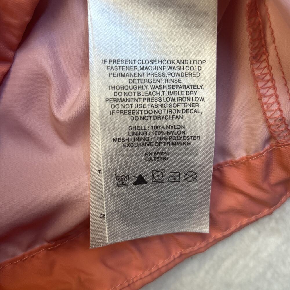Columbia Womens Windbreaker Size Large Hooded Full Zip Jacket Vented Peach Coral - Picture 11 of 12